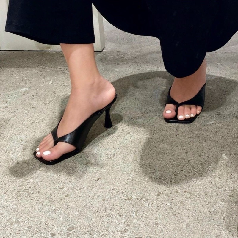 Bán Sỉ- Guốc nữ cao gót tông quai bản to gót nhọn 7cm