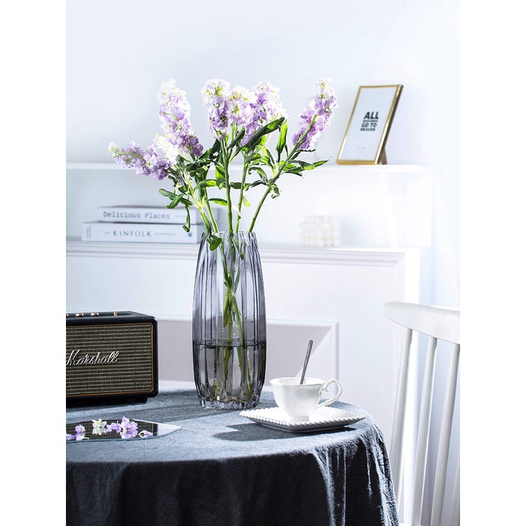 Lọ hoa thủy tinh vân dọc,bình hoa thuy tinh đẹp