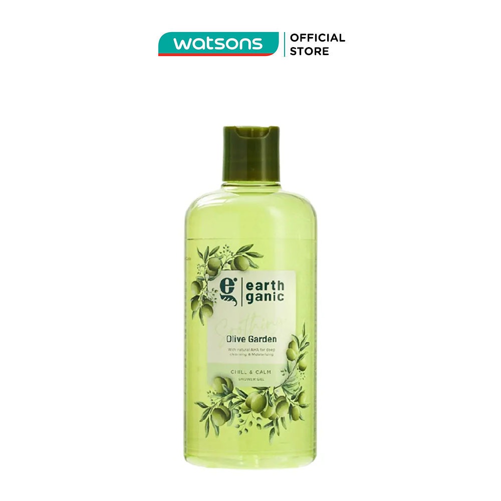 Gel Tắm Earthganic Chill &amp; Calm Hương Ô Liu 240ml