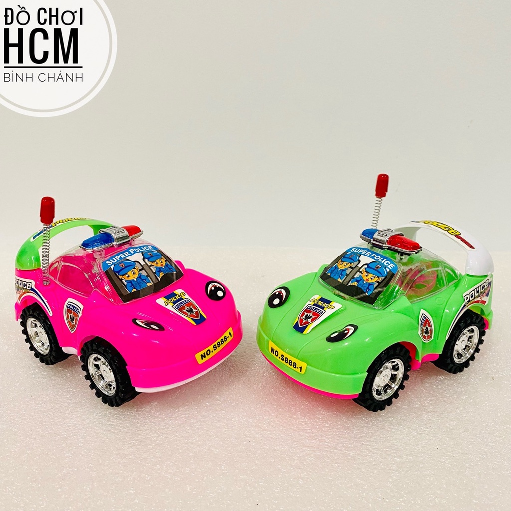 Đồ chơi trẻ em xe ô tô rút cót, kéo cót dây cho bé thích khám phá mô hình xe hơi, xe cảnh sát S888