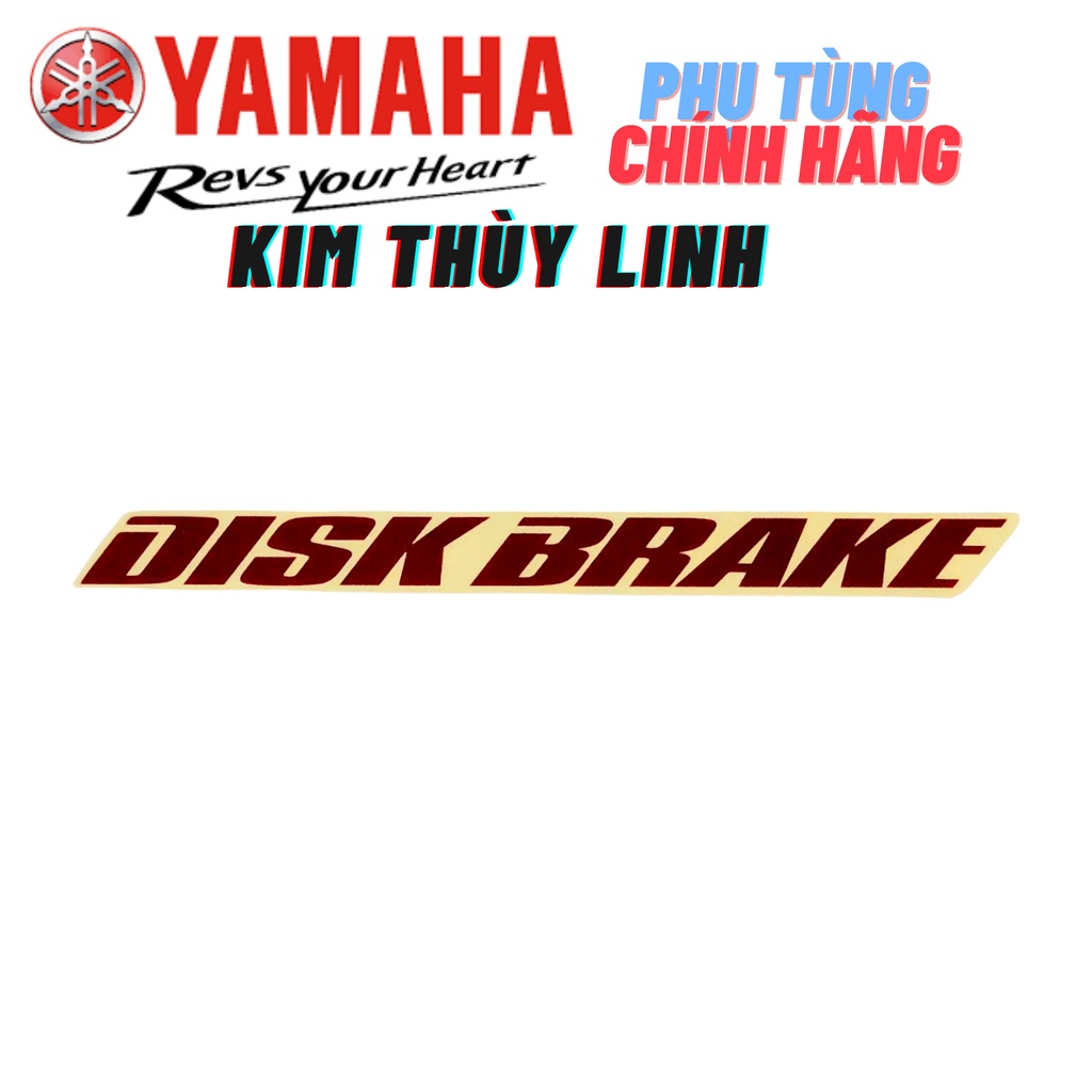 Tem màu đỏ nền trăng  dán phuộc trước Yamaha