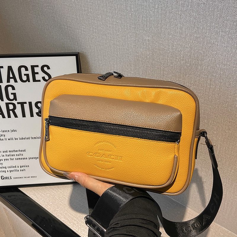 Túi đeo Vai Coach Nam,  Túi đeo Chéo Cao Da PU Cấp Chống Nước Nhiều Ngăn Tiện Lợi Thời Trang Phong Cách