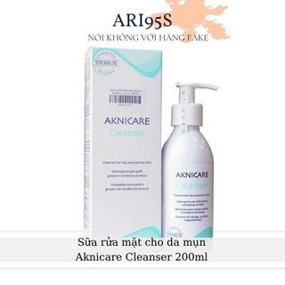 Sữa rửa mặt cho da mụn dạng gel Aknicare Cleanser 200ml