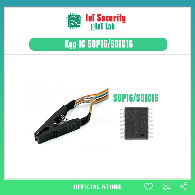 Bộ CH341A, clip kẹp IC Flash read/write EEPROM, Firmware kiểu chân SOP/SOIC8 SOP16/SOIC16 sang DIP8