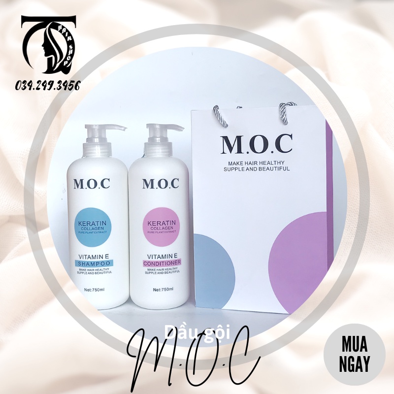 Dầu gội đầu MOC Keratin Collagen Phục Hồi Tóc Hư Tổn, giúp mọc tóc nhanh QT Hair Shop