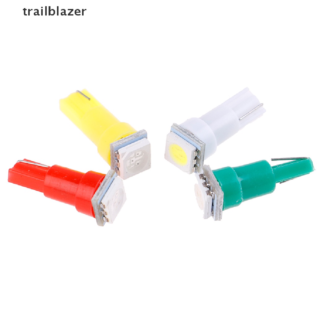 Set 20 Đèn LED T5 5050 1SMD 24V DC Ánh Sáng Trắng / Xanh Lá / Vàng / Đỏ Gắn Bảng Điều Khiển Dành Cho Ô Tô U