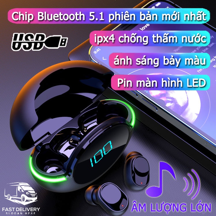 Tai Nghe Bluetooth True Wireless Y80 Bluetooth 5.0 bản Quốc tế không dây chống nước IPX4, chống ồn- LinkeeTech