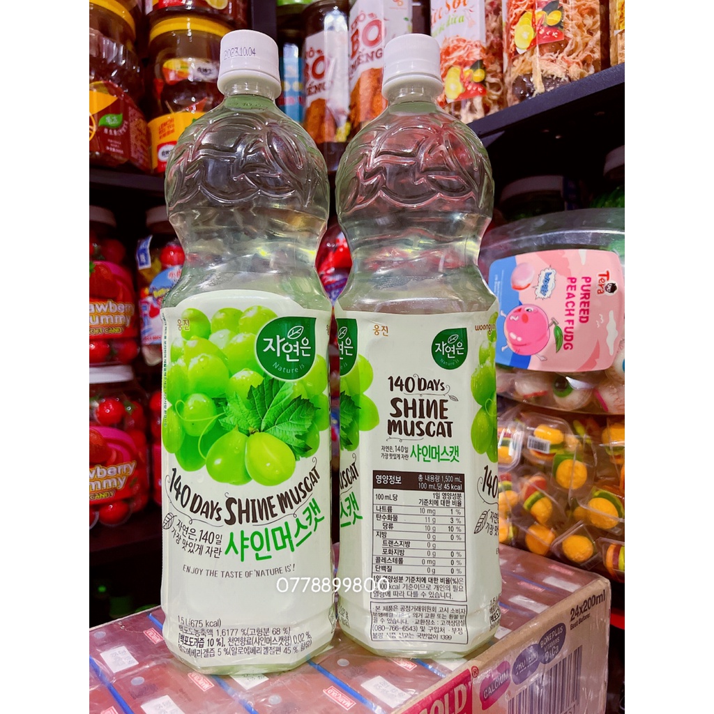 NƯỚC ÉP TRÁI CÂY 1.5L VỊ NHO XANH HÀN QUỐC THƠM NGON