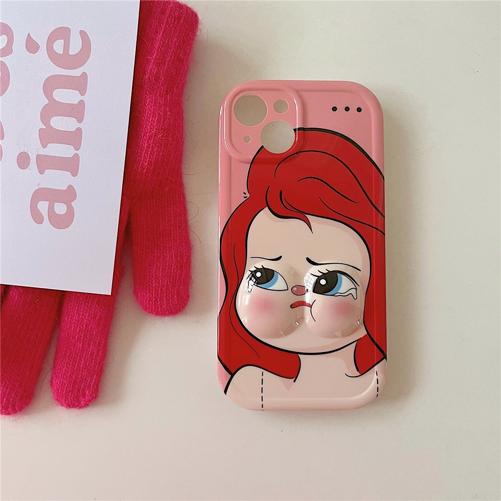 Ốp Điện Thoại TPU Mềm Hình Khuôn Mặt Hoạt Hình IMD Cho iphone 14 Pro Max 13 Pro Max 12 Pro Max