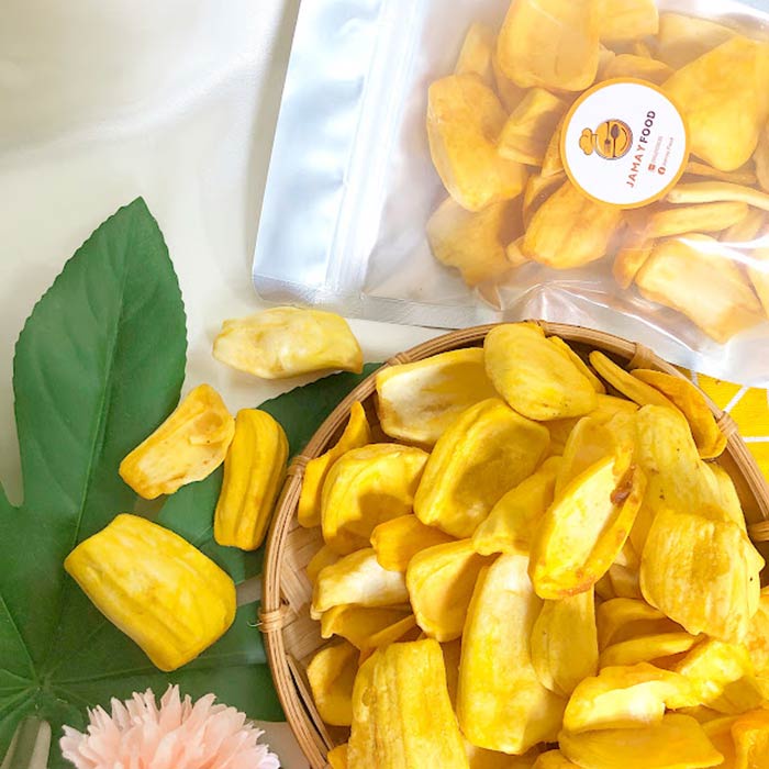 Mít thái sấy nguyên miếng loại 1 túi 500g thơm ngon giòn rụm | Ăn Vặt JamayFood