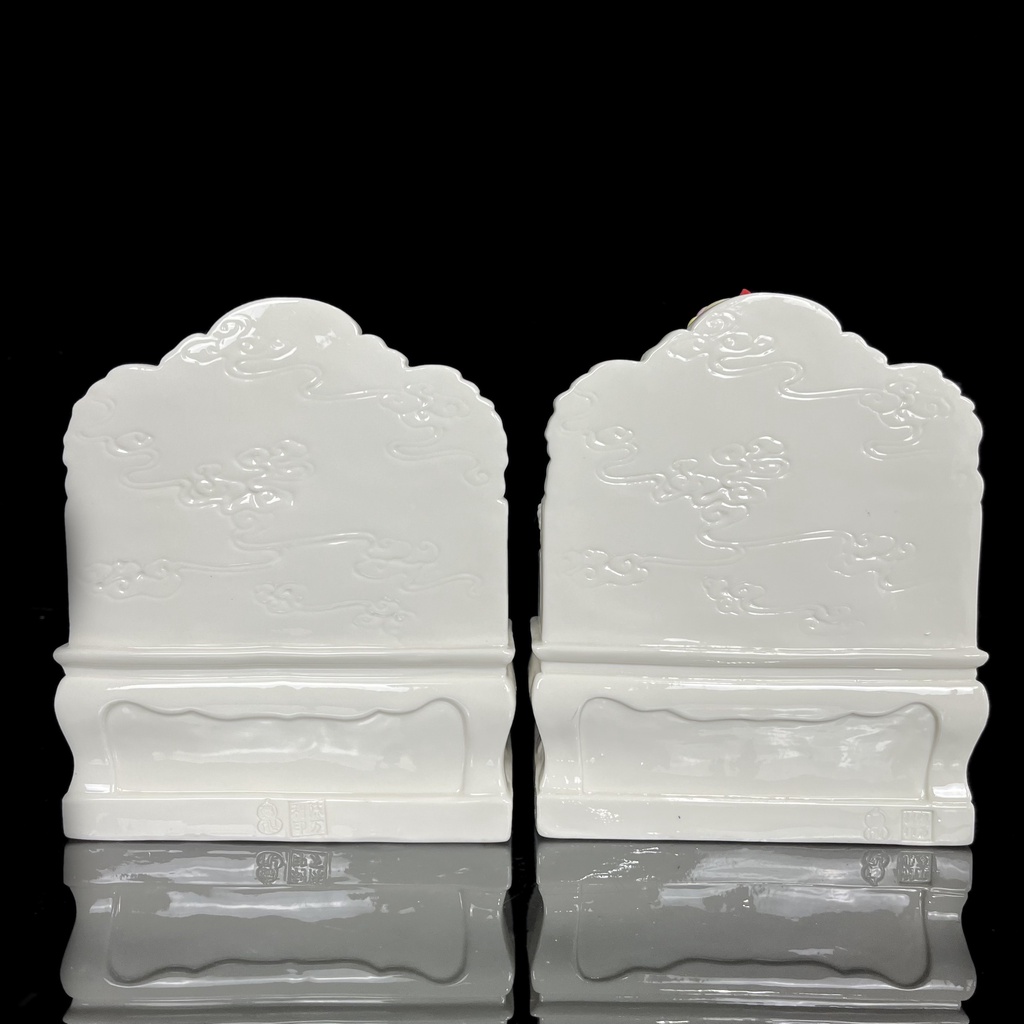 Bộ Thần Tài Thổ Địa C04 12in ngồi ghế vàng bằng men sứ đức hóa cao cấp - phật giáo tuệ quang