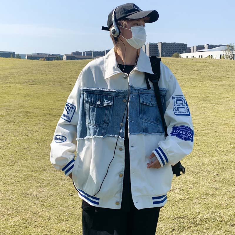 Áo Khoác Bóng Chày Dáng Rộng Thêu Họa Tiết Kiểu vintage Cá Tính Cho Nam