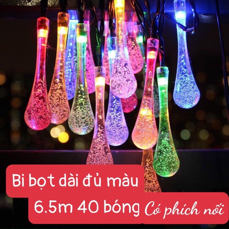 Led trang trí giọt nước Vàng/đủ màu 10m 40 bóng