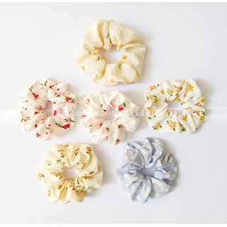 Dây cột tóc vải Scrunchies hoa nhí, đồ buộc tóc GALAXY