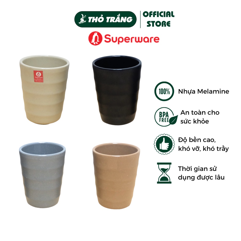 Ly Uống Nước Nhựa Nhám Melamine Superware Thái Lan Cao Cấp