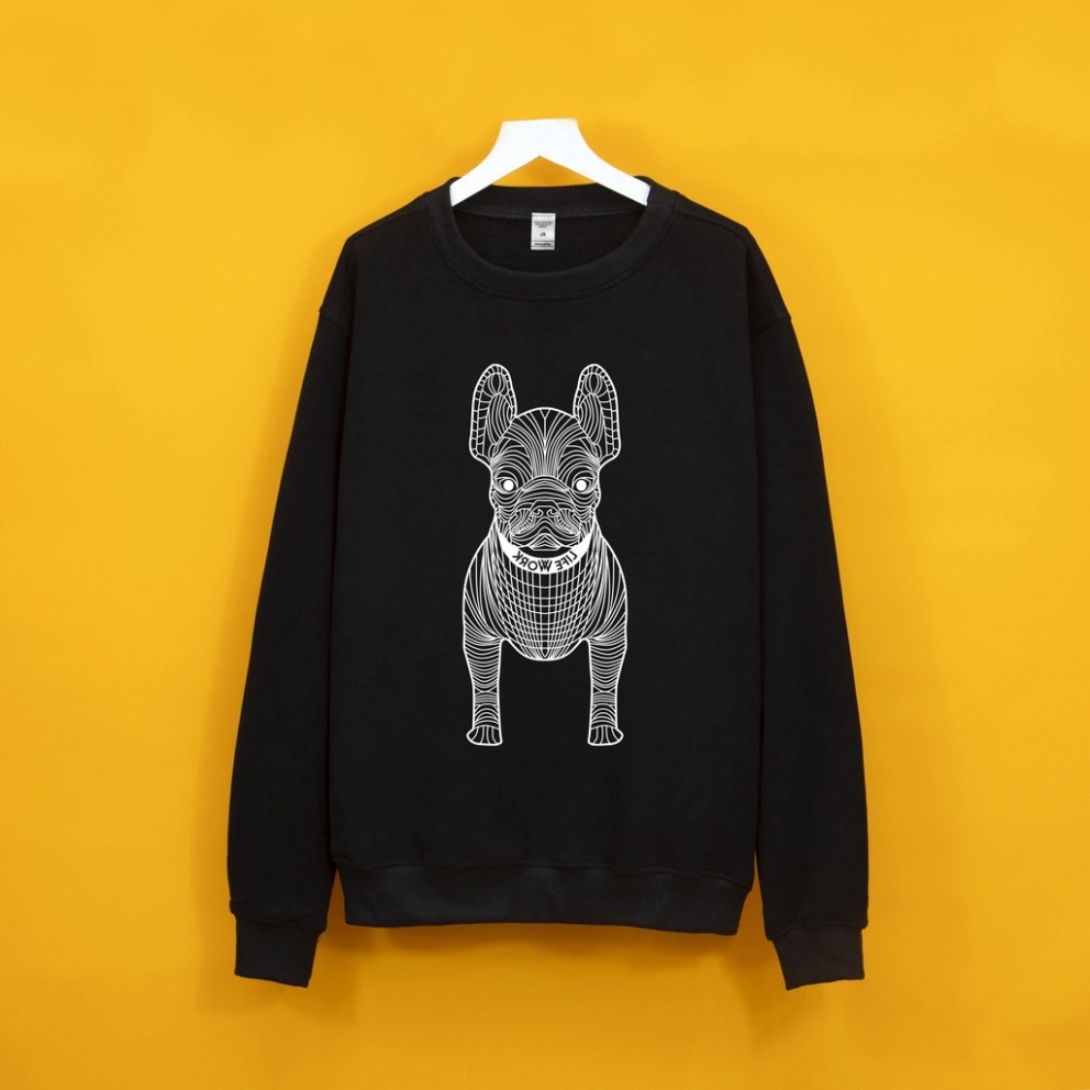Áo nỉ bông SWEATER LIFE WORK unisex nam nữ chất liệu cotton