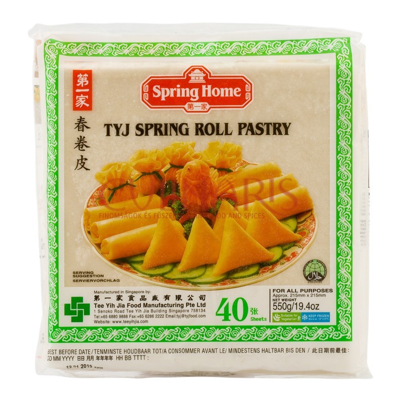 Bánh Tráng Bía Singapore Thơm Giòn Số 1 - Loại 21.5cm /550gr/ 50 Lá/ Bánh Tráng Chả Giò Spring Home - NK Singapore