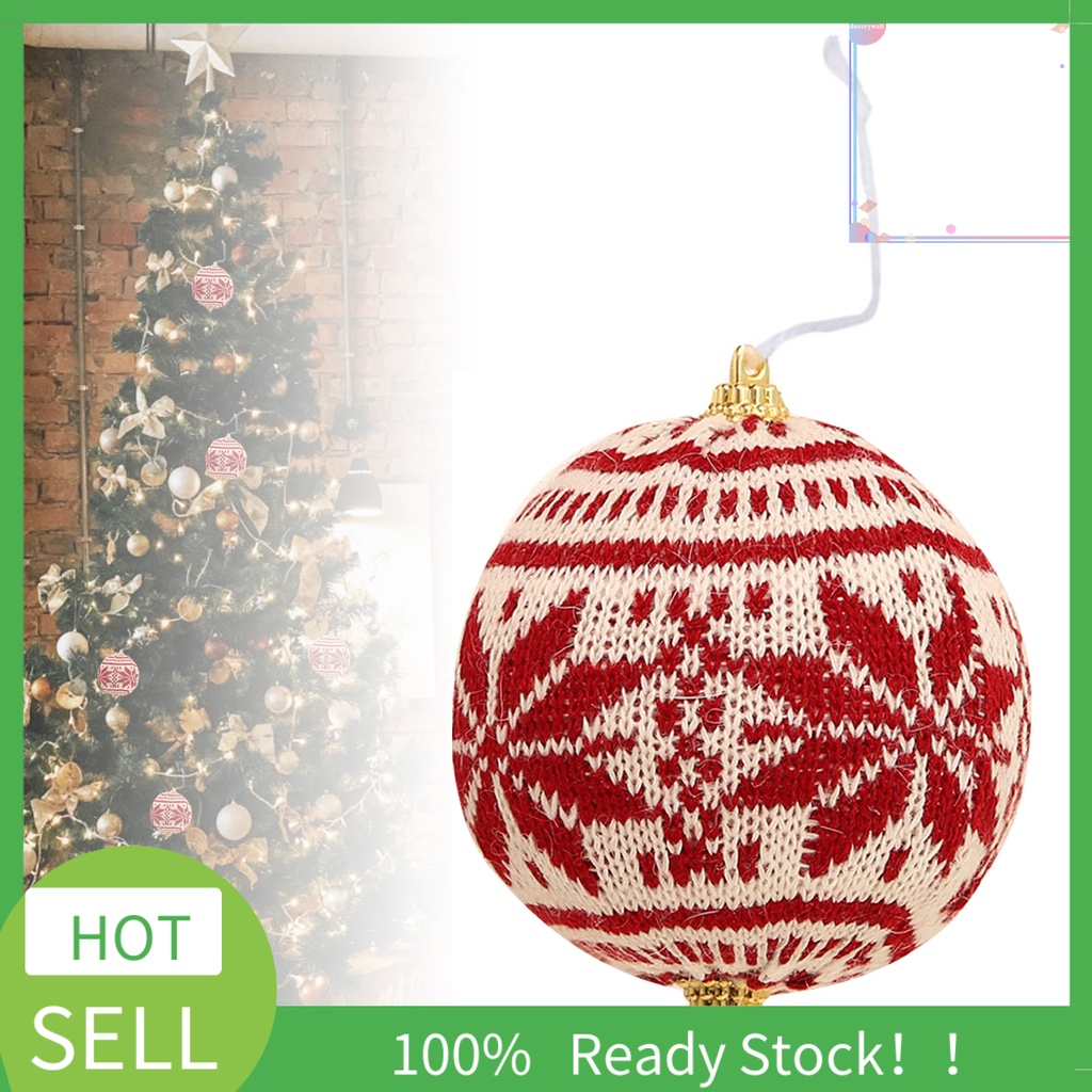 [do1] Quả Cầu Len Đan Trọng Lượng Nhẹ Trang Trí Cây Thông Noel