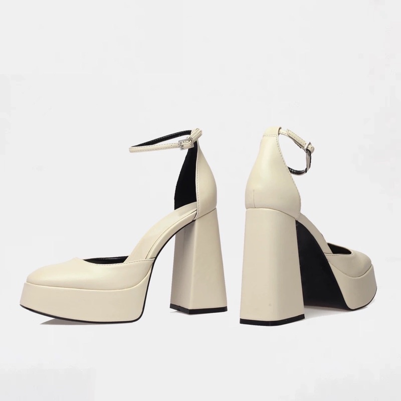 Giày Cao Gót Zara Đế Xuồng 12CM Chống Thấm Nước