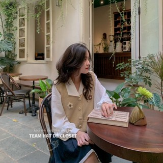Áo ghi lê hoa cúc chất len mịn🌸
