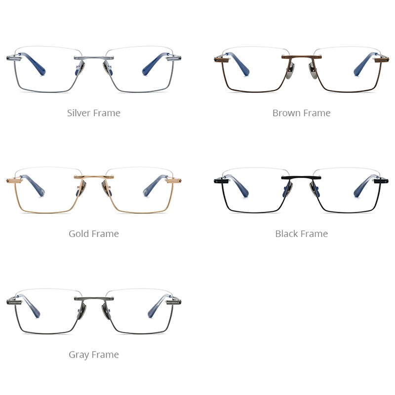 Mắt Kính Gọng Vuông Bằng Titan Thời Trang 2022 DTX-416