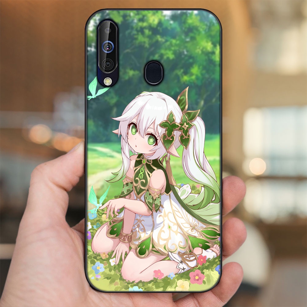 Ốp lưng Samsung A8s, A60, M30 viền đen in hình Nahida Genshin Impact