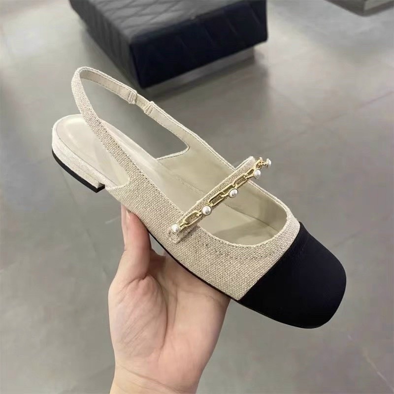 Sandal nữ cha li kết đế bệt mũi tròn hàng super