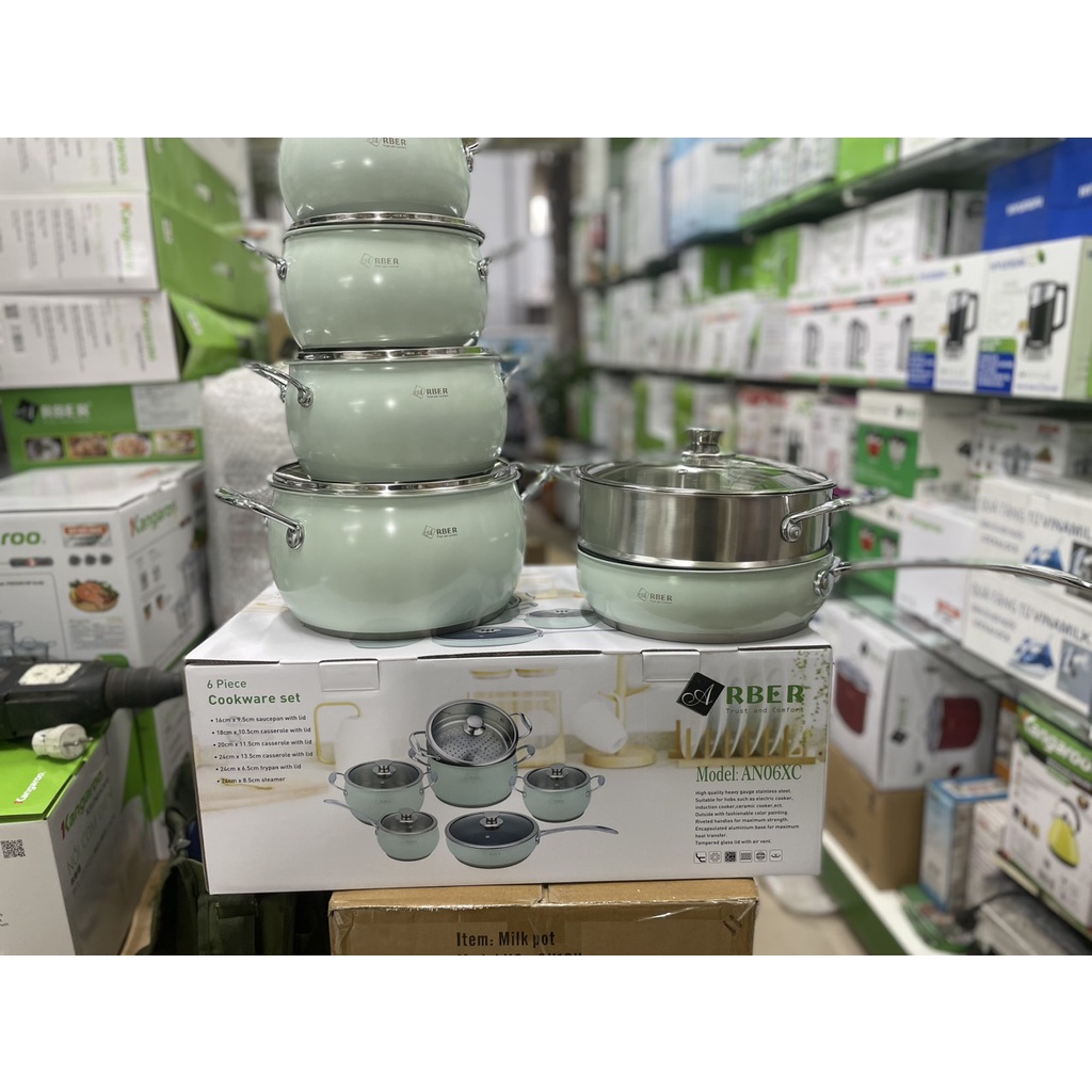 Bộ nồi  Arber inox AN06XC hàng chính hãng