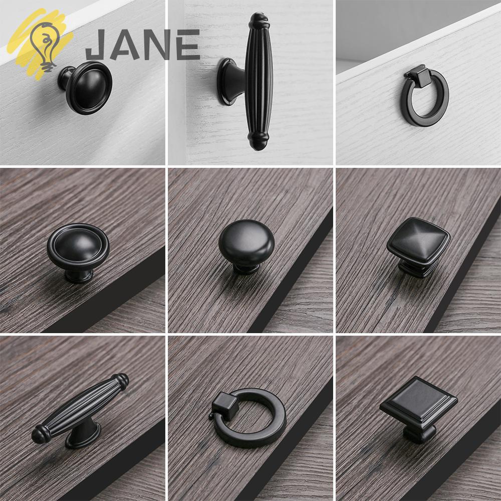 Tay nắm cửa tủ màu đen thiết kế độc đáo tùy chọn kiểu dáng tiện dụng cho nhà bếp