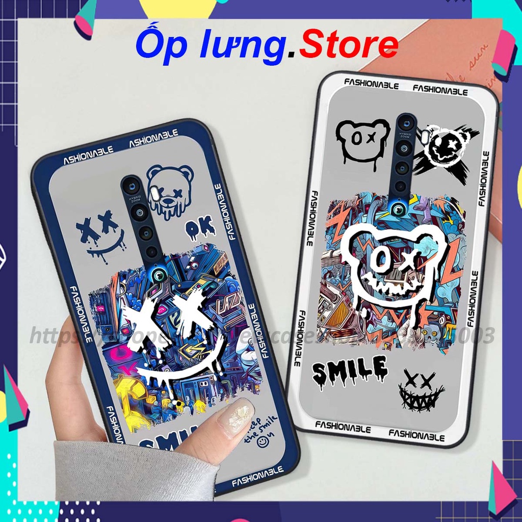 Ốp Oppo Reno / Reno Z / ReNo 2 / ReNo 2F in hình Bear Brick,K@ws,smile,...hot trend