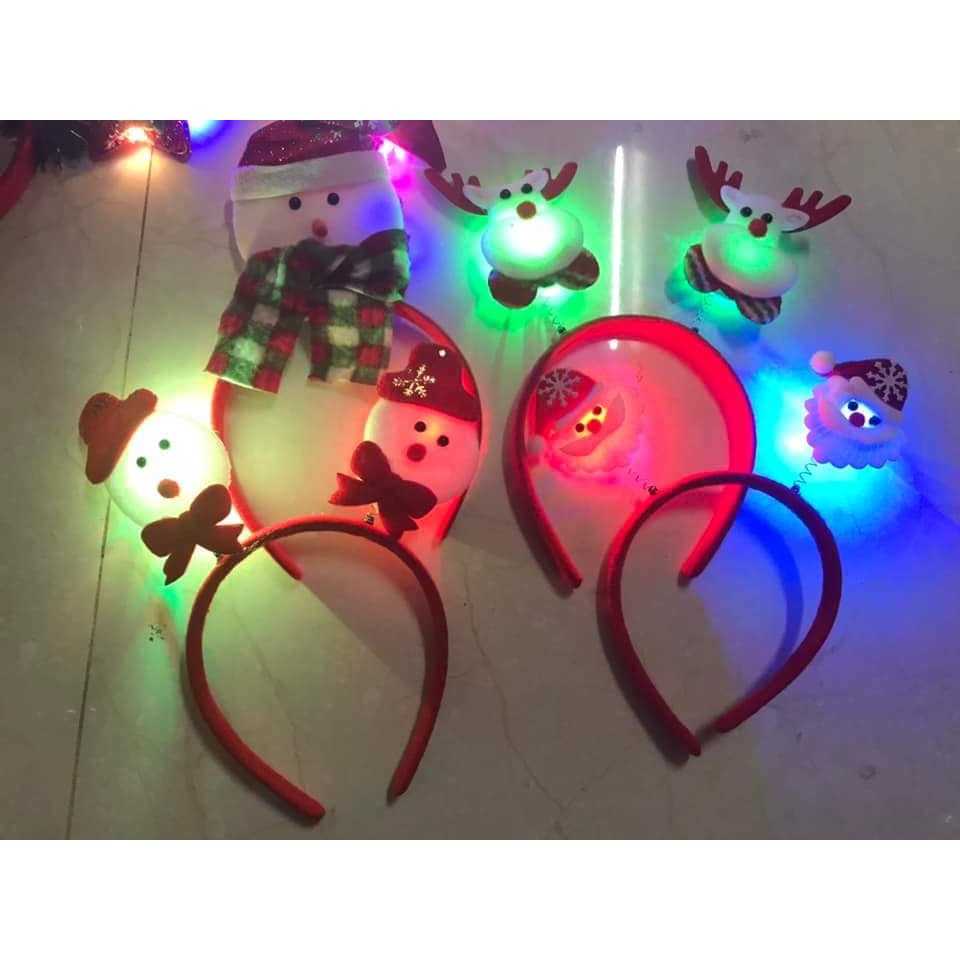 [COMBO 4c] Đồ chơi noel: Kính, Mũ, Bờm NOEL, Gậy có đèn LED phát sáng, Đèn trung thu, giáng sinh, tết cho bé