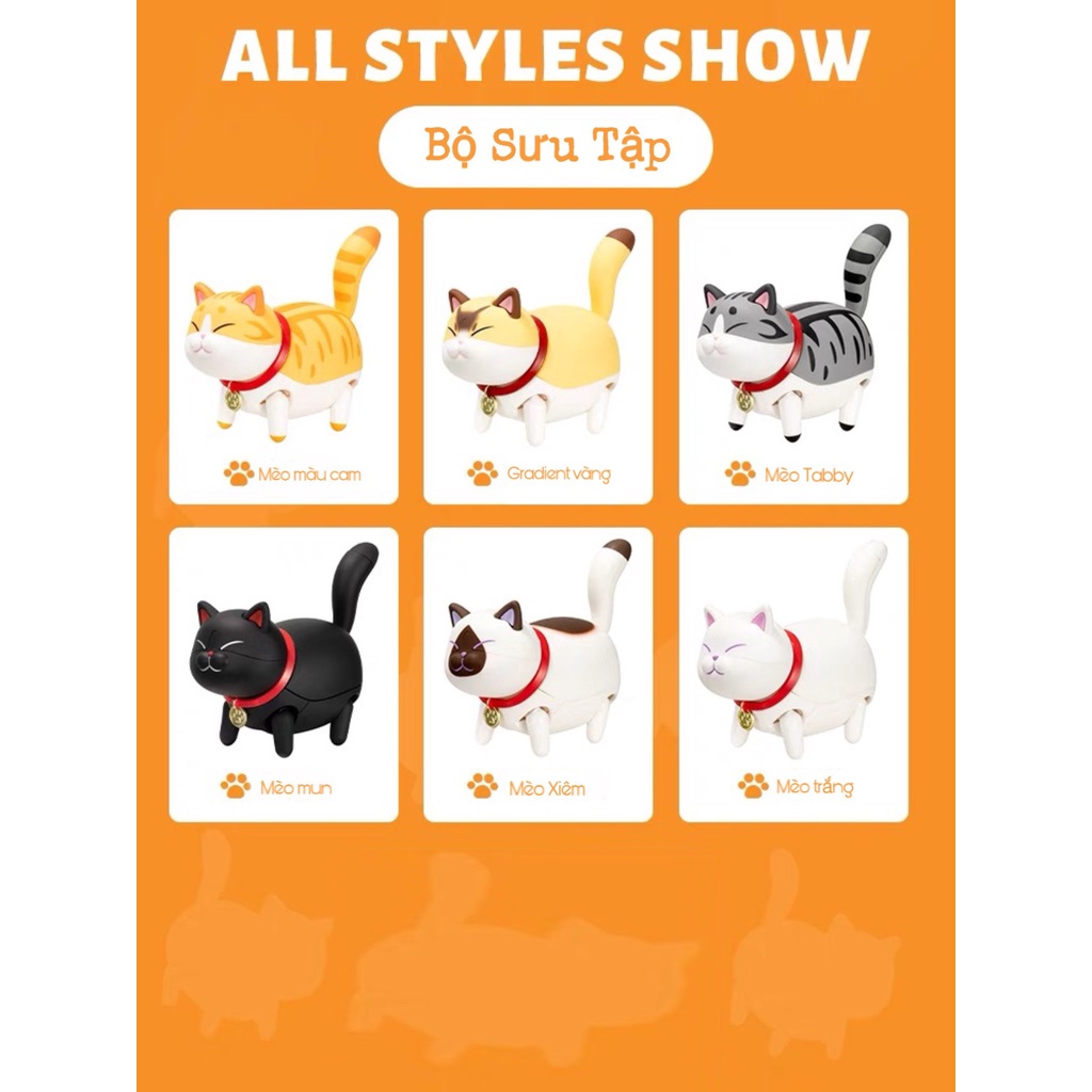 BLIND BOX  Mô hình mèo dễ thương tự động chạy bằng pin độc đáo