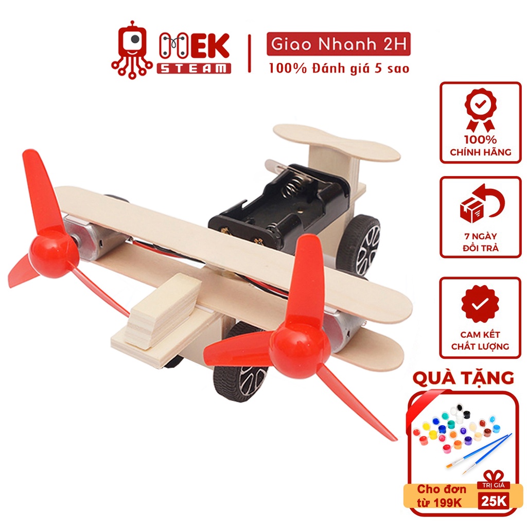 Đồ chơi trẻ em MEKVN bộ lắp ráp mô hình máy bay phản lực F-13A bằng gỗ phát triển trí tuệ sáng tạo thông minh