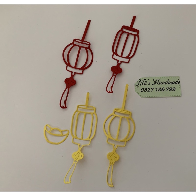 Đèn lồng giấy trang trí thiệp Handmad