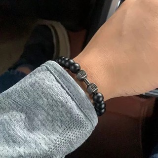 Vòng Tay Chuỗi Hạt Đá Núi Lửa Đen Tự Nhiên