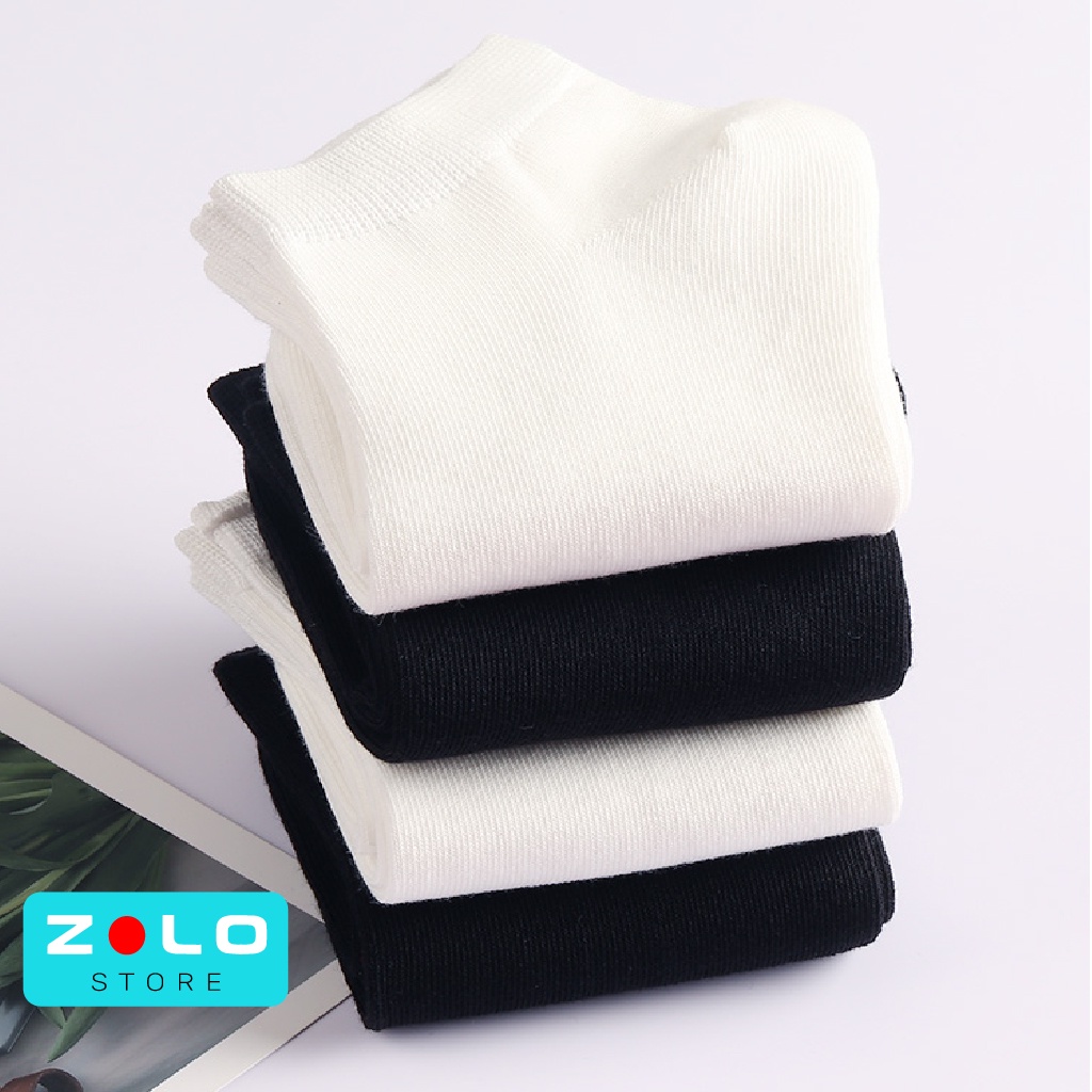 Tất nữ nam trắng đen ghi vớ nữ trắng trơn Zolo Store hàn quốc đẹp chất liệu cotton, êm mềm đi mát, thoáng khí