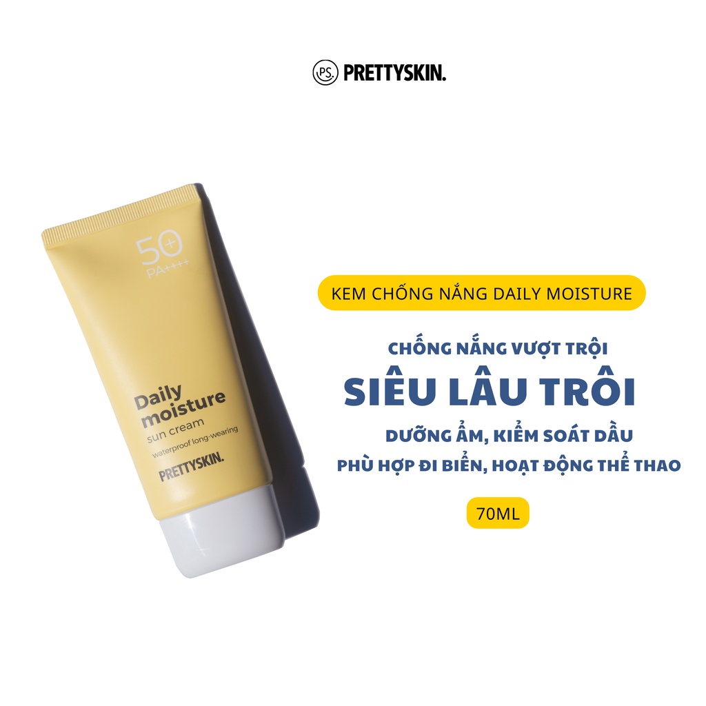Kem Chống Nắng hằng ngày lâu trôi Pretty skin  Daily Moisture Chính Hãng - 70ml