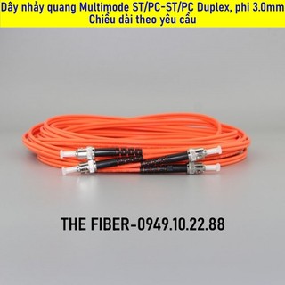 Dây nhảy quang multimode st/pc-st/pc phi 3.0mm, duplex - chiều dài theo yêu cầu