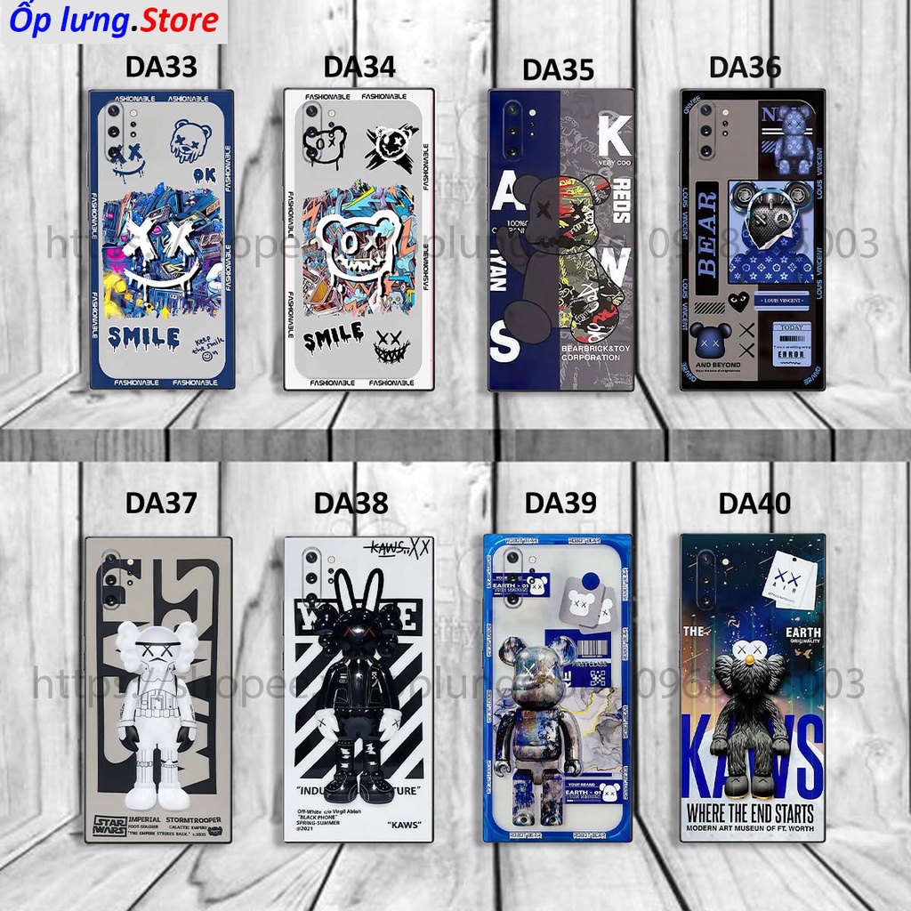 Ốp Samsung Note 10/ Note 10 Plus/ Note 10 Lite/ M60s/ A81 in hình Bear Brick,K@ws,smile,...hot trend