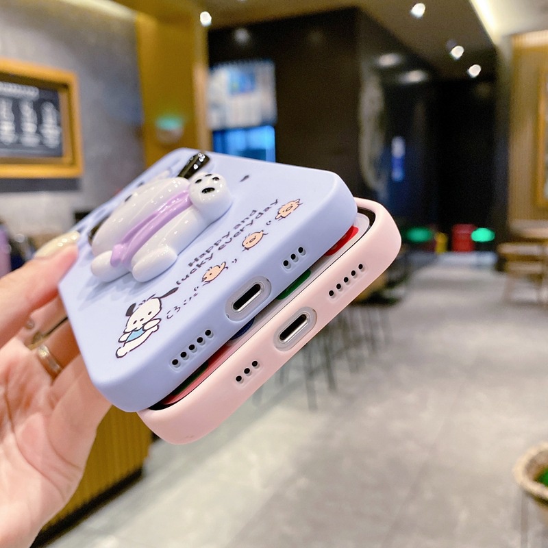 Compatible For POCO C65 Xiaomi 13T 12T 11T 10T Mi 13 12 11 Lite POCO X5 F5 X4 F3 M5 M4 M3 Pro X3 NFC X3 GT Ốp Điện Thoại Silicon Hình Búp Bê Cho Happy 3D doll Pochacco