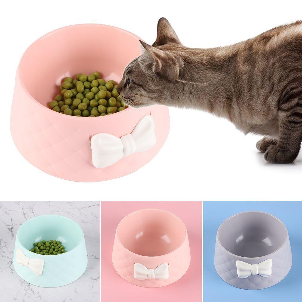 Tô Đựng Thức Ăn Nước Uống Chống Tràn Đính Nơ Cho Thú Cưng LAYOR1