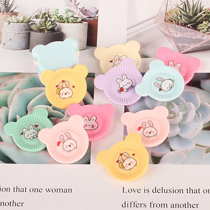 Set 4 / 10 Đĩa Đựng Thức Ăn Hình Thỏ Dễ Thương Trang Trí Nhà Búp Bê DIY