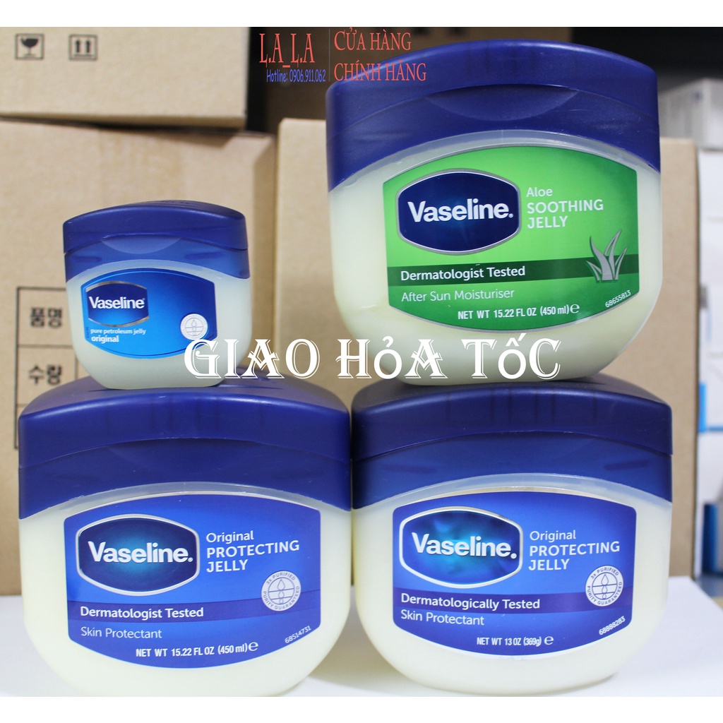 SÁP DƯỠNG ẨM VASELINE PURE PETROLEUM JELLY 50ml , 368g, 450ml