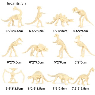 Set 12 mô hình mô phỏng bộ xương khủng long