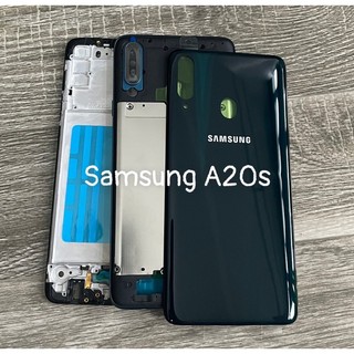 bộ vỏ samsung A20s ,kèm khay sim,phím,kính camera