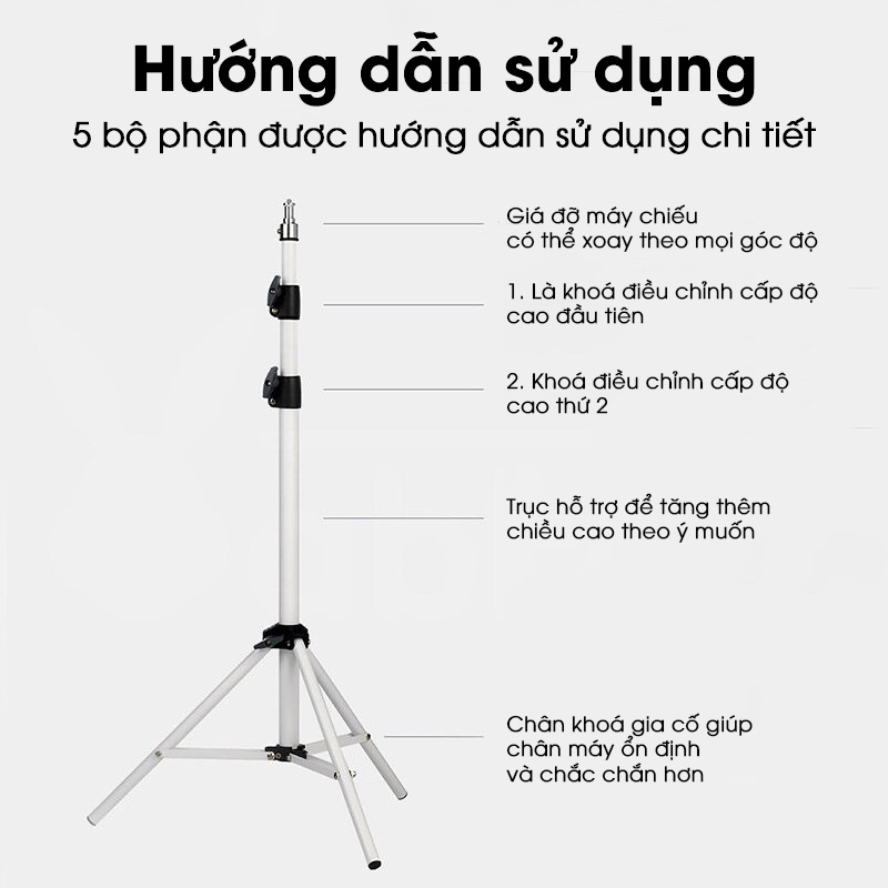 Chân Máy Chiếu Wanbo Dễ Dàng Gấp Mở Và Điều Chỉnh Góc