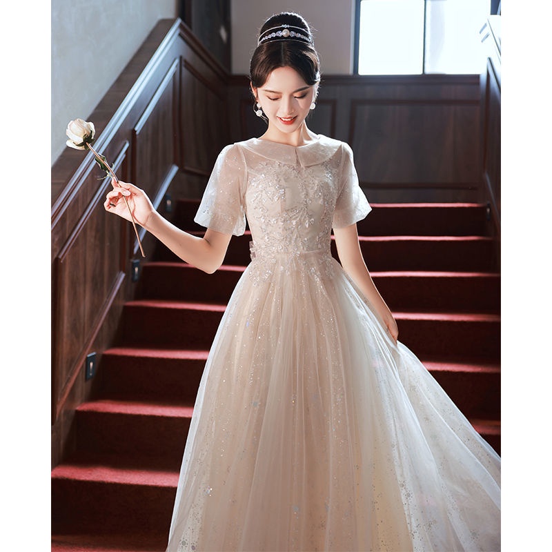⭐Hàng Có Sẵn Bán Chạy⭐Đầm Dạ Hội Màu Sắc Champagne Thời Trang 2022 Phong Cách Mới Chất Lượng Cao Cho Nữ 18 Tuổi