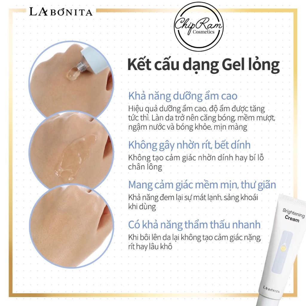 KEM DƯỠNG SÁNG DA VÀ ĐỀU MÀU DA LABONITA BRIGHTENING CREAM 50ML