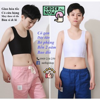 Áo nịt không viền - có gen móc gài hông trái (KV) bó sát không lộ viền Tomboy Transguy Mr Fop