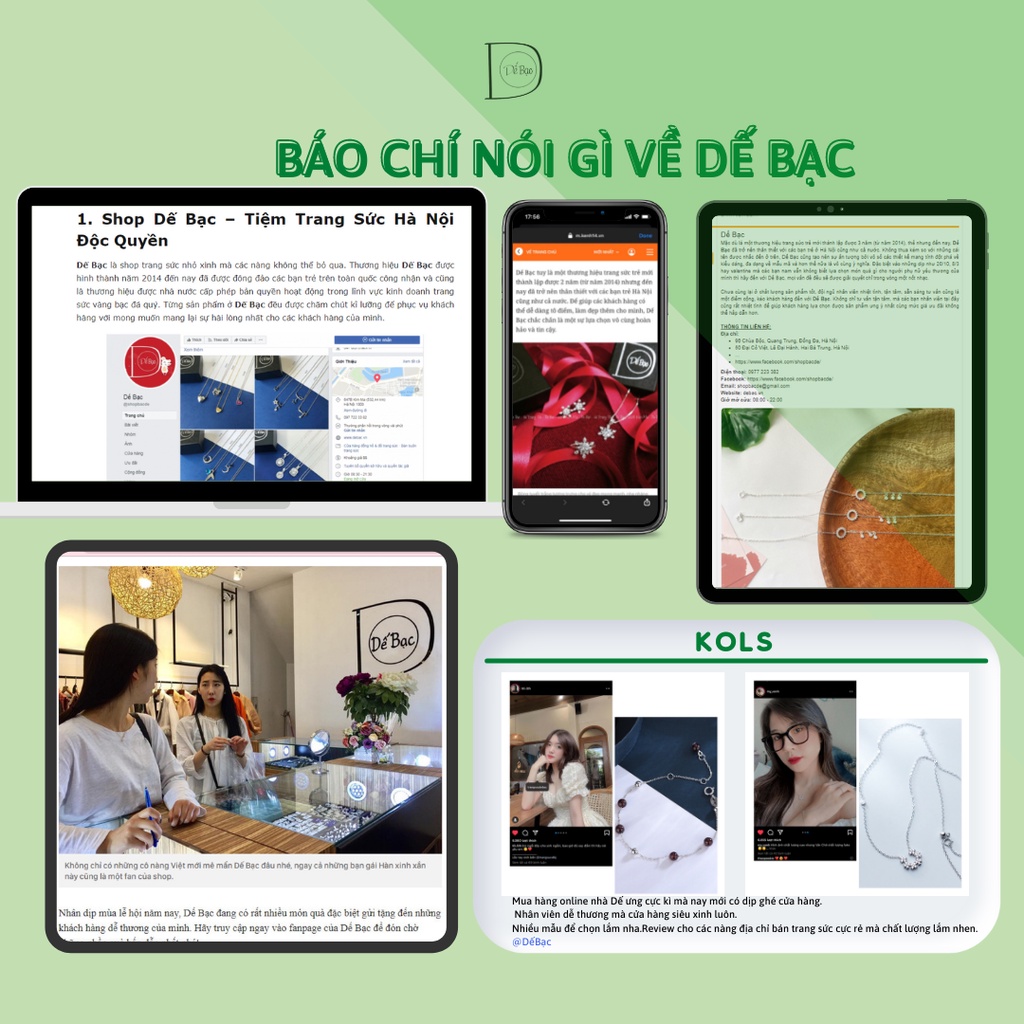 Set trang sức The World bạc 925 nữ trẻ trung Dế Bạc